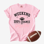 Weekend Forecast of Game Day Football Shirt | Comfort Colors Football Mom Tee