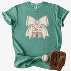 Personalized Baseball Bow T-Shirt