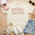 baseball believer shirt ivory baseball mom neutral game day tee