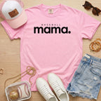 Soft light pink Baseball Mama shirt for women, premium Comfort Colors garment dyed tee for sports parents