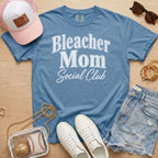 Blue jean Bleacher Mom Social Club baseball mom tee