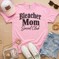 Pink Bleacher Mom Social Club baseball mom tee