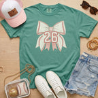 Personalized Baseball Bow T-Shirt