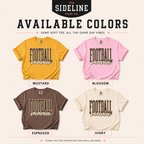 Available colors for the Football Mama Comfort Colors shirt.