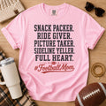 Blue Jean Comfort Colors football mom shirt with Full Heart #FootballMom design for game day.