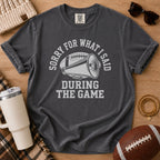 Pepper Comfort Colors football mom shirt with funny game day megaphone design.