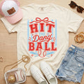 Hit the Dang Ball baseball mom shirt on ivory Comfort Colors tee for game day