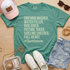 green sports mom shirt baseball mom game day outfit relaxed fit tee