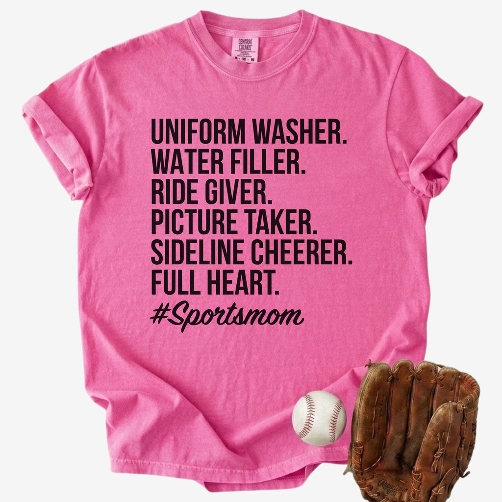pink sports mom shirt with game day quote for baseball moms comfortable casual tee