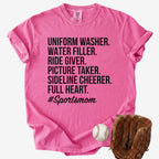 pink sports mom shirt with game day quote for baseball moms comfortable casual tee