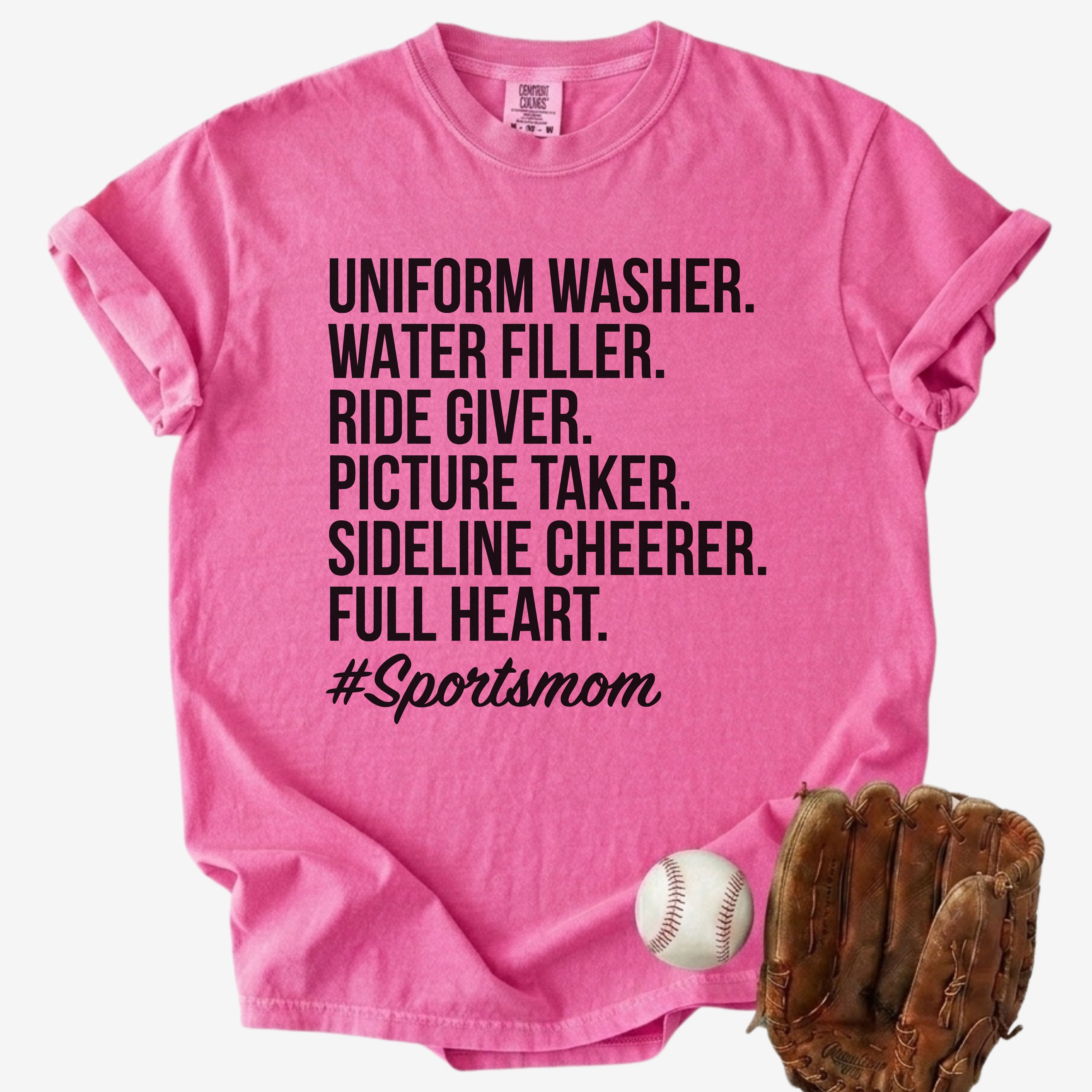 pink sports mom shirt with game day quote for baseball moms comfortable casual tee
