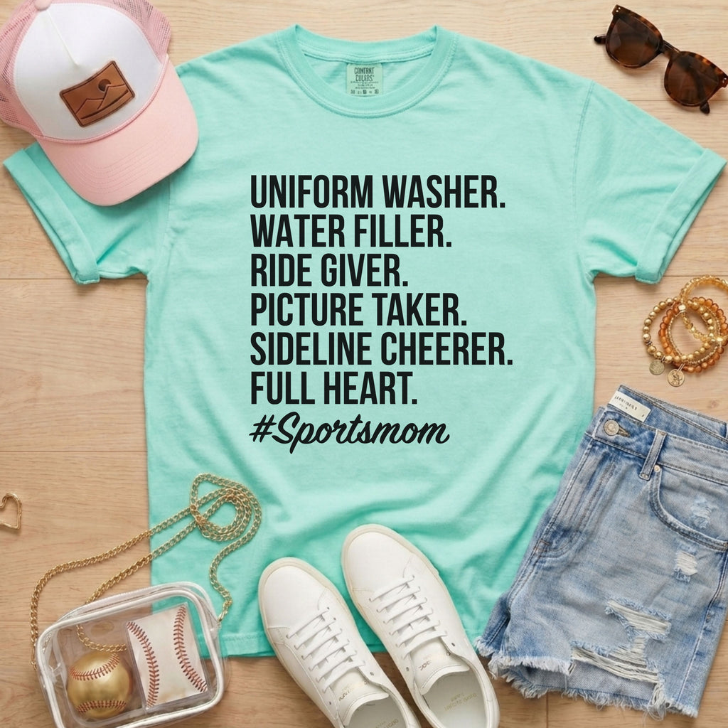 teal sports mom shirt baseball mom game day outfit casual comfortable tee