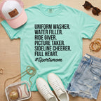 teal sports mom shirt baseball mom game day outfit casual comfortable tee
