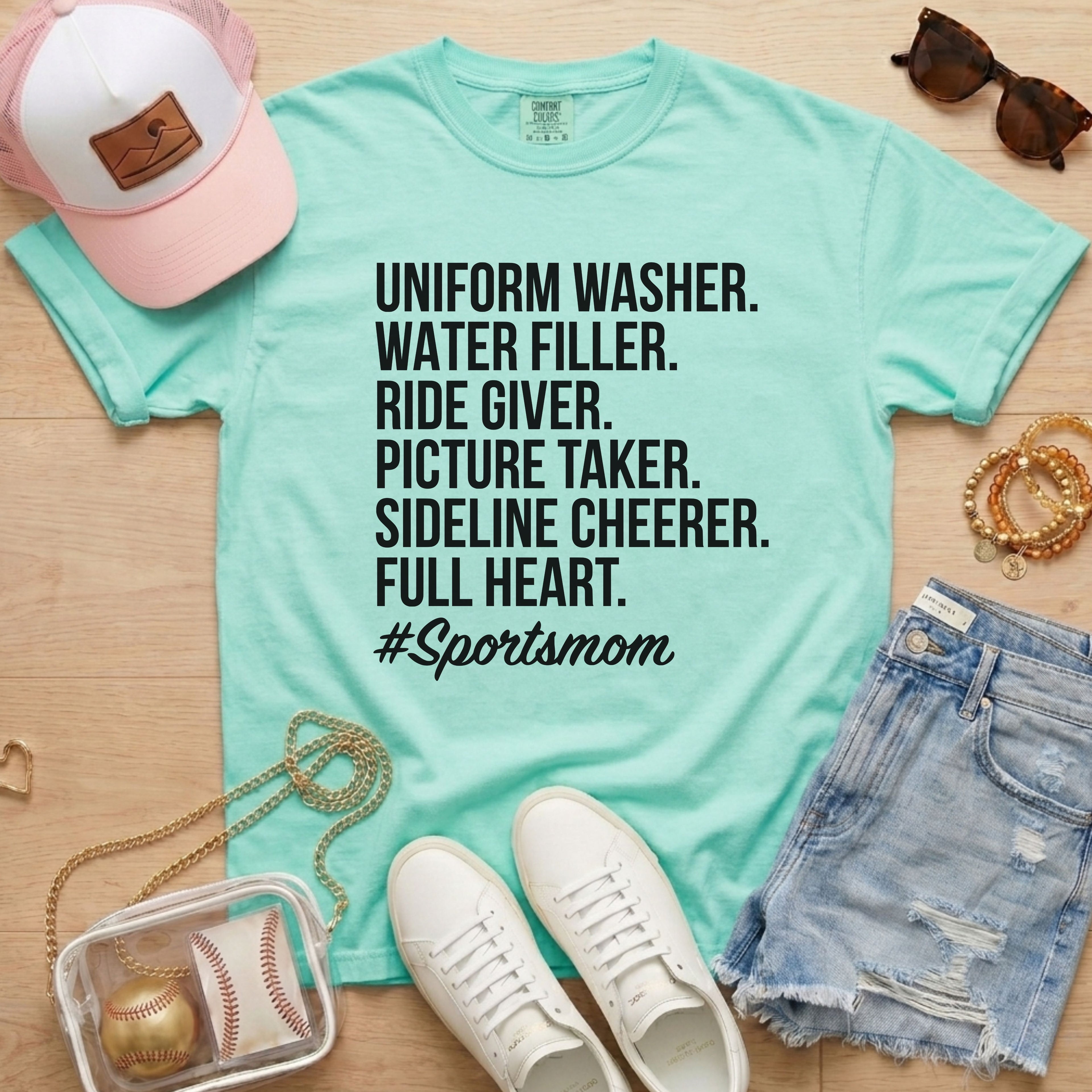 teal sports mom shirt baseball mom game day outfit casual comfortable tee