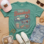 Green: tired baseball mom shirt green casual baseball mom outfit game day tee