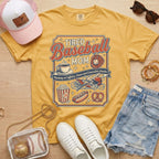 Mustard: tired baseball mom shirt mustard vintage style sports mom shirt