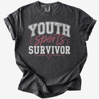 Pepper youth sports survivor shirt for sports moms with bold varsity lettering.